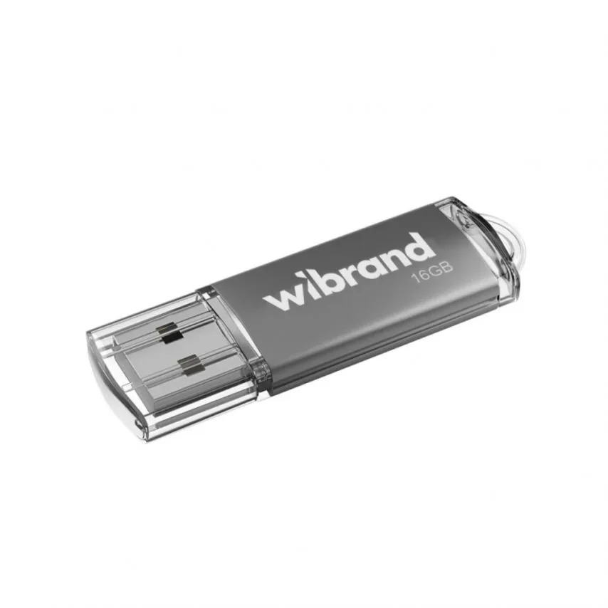 Флеш-пам'ять USB Wibrand пластик 16Гб срібна