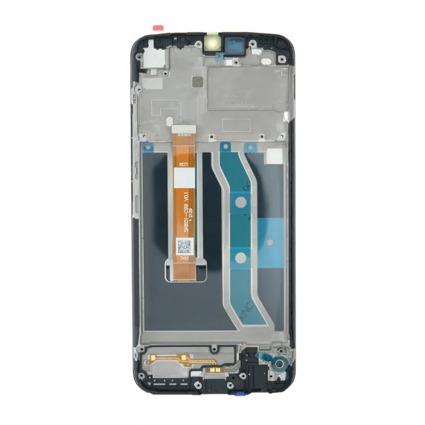 Дисплей IPS 6,5 дюймів з сенсорним екраном і рамкою чорний High Quality для Realme C21Y C25Y