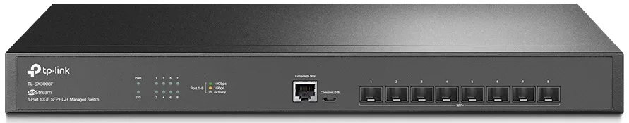 Комутатор TP-LINK SX3008F 8xSFP+, Керований L2