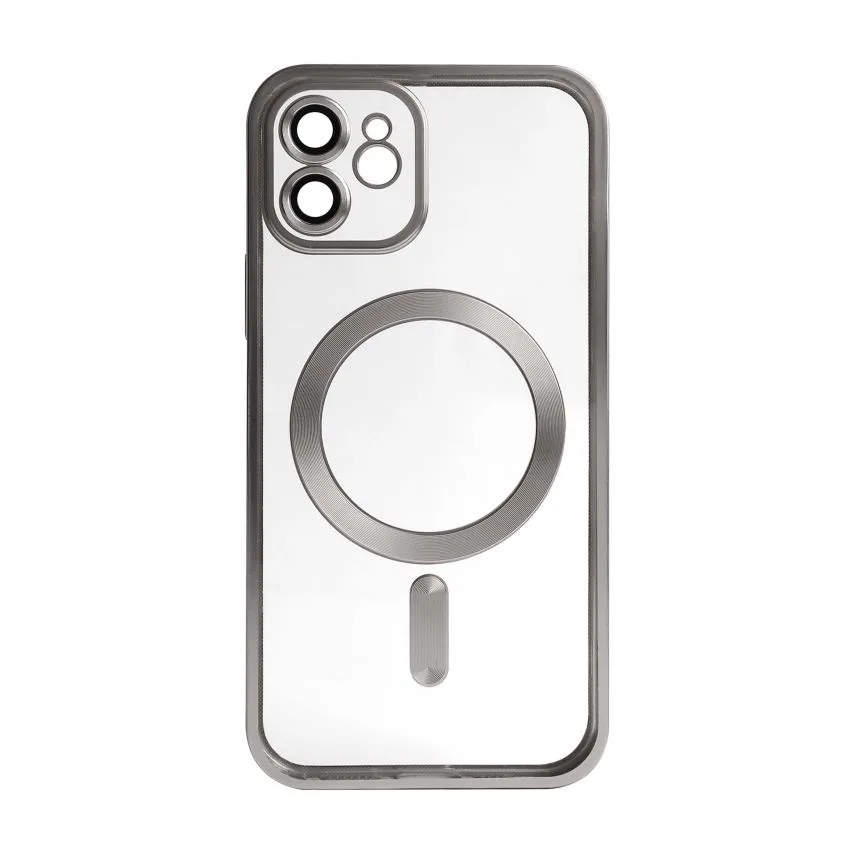 Чохол MagSafe для iPhone 12 матовий сірий силікон пластик