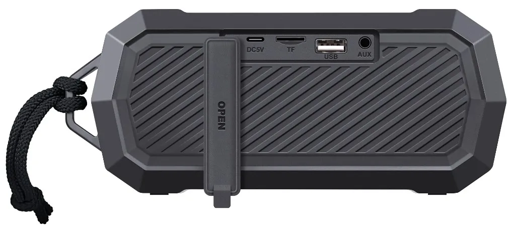 Портативна акустика Defender пластикова 4,5х7,7х18,5 см чорна