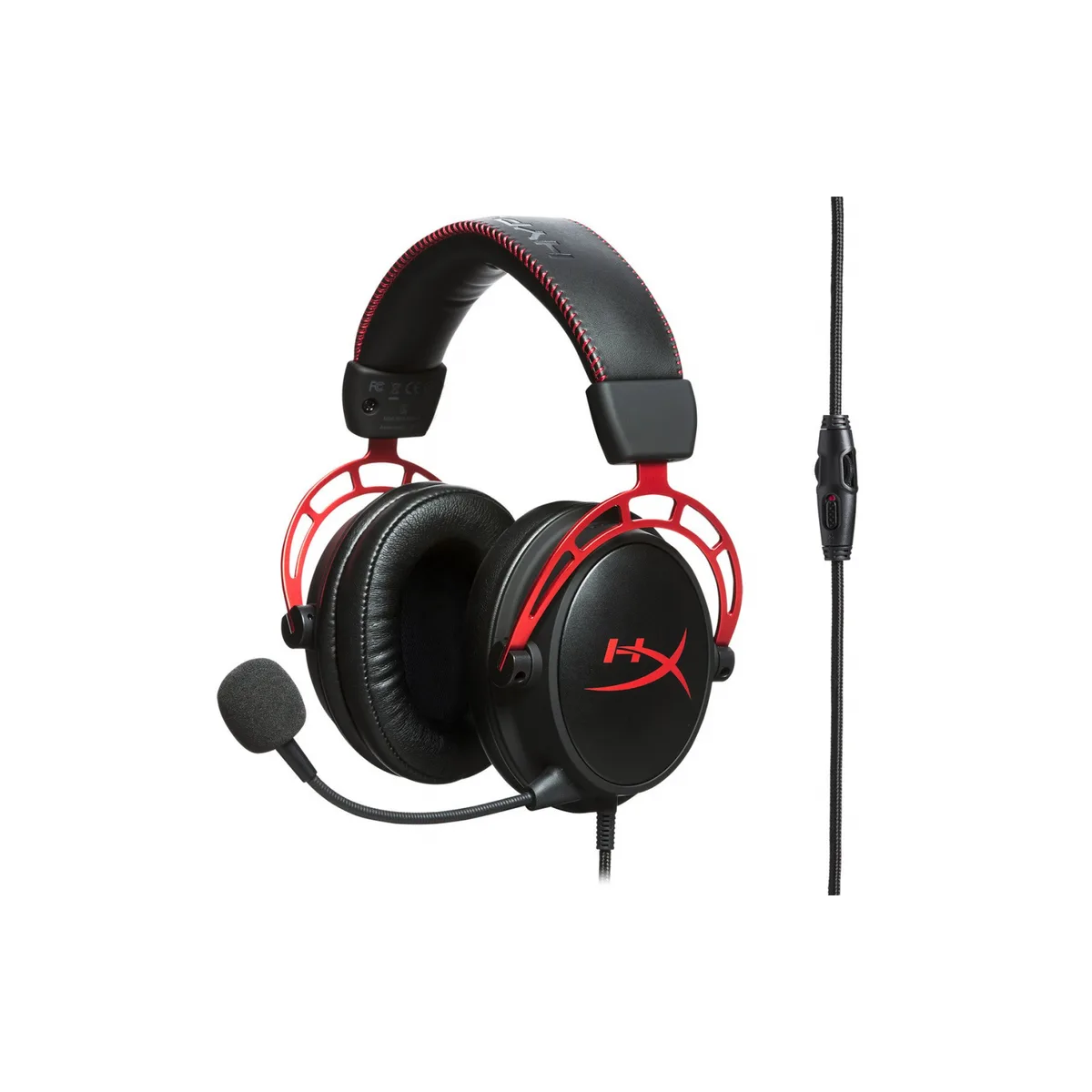 Гарнітура ігрова HyperX Cloud Alpha, mini-jack/dual 3.5мм, 1.2м/2м чорно-червоний