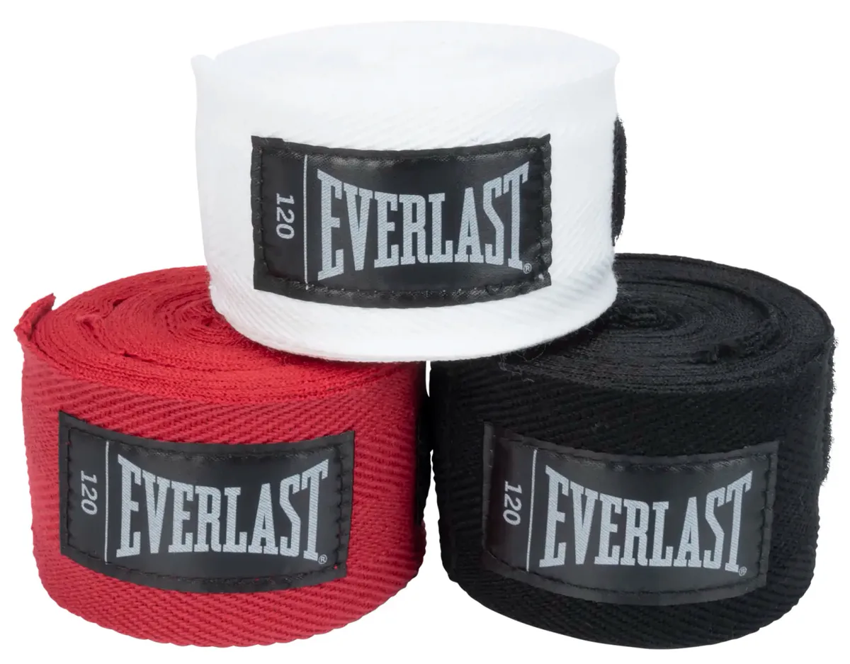 Бинти Everlast Нейлон 120 см Чорний Білий Червоний