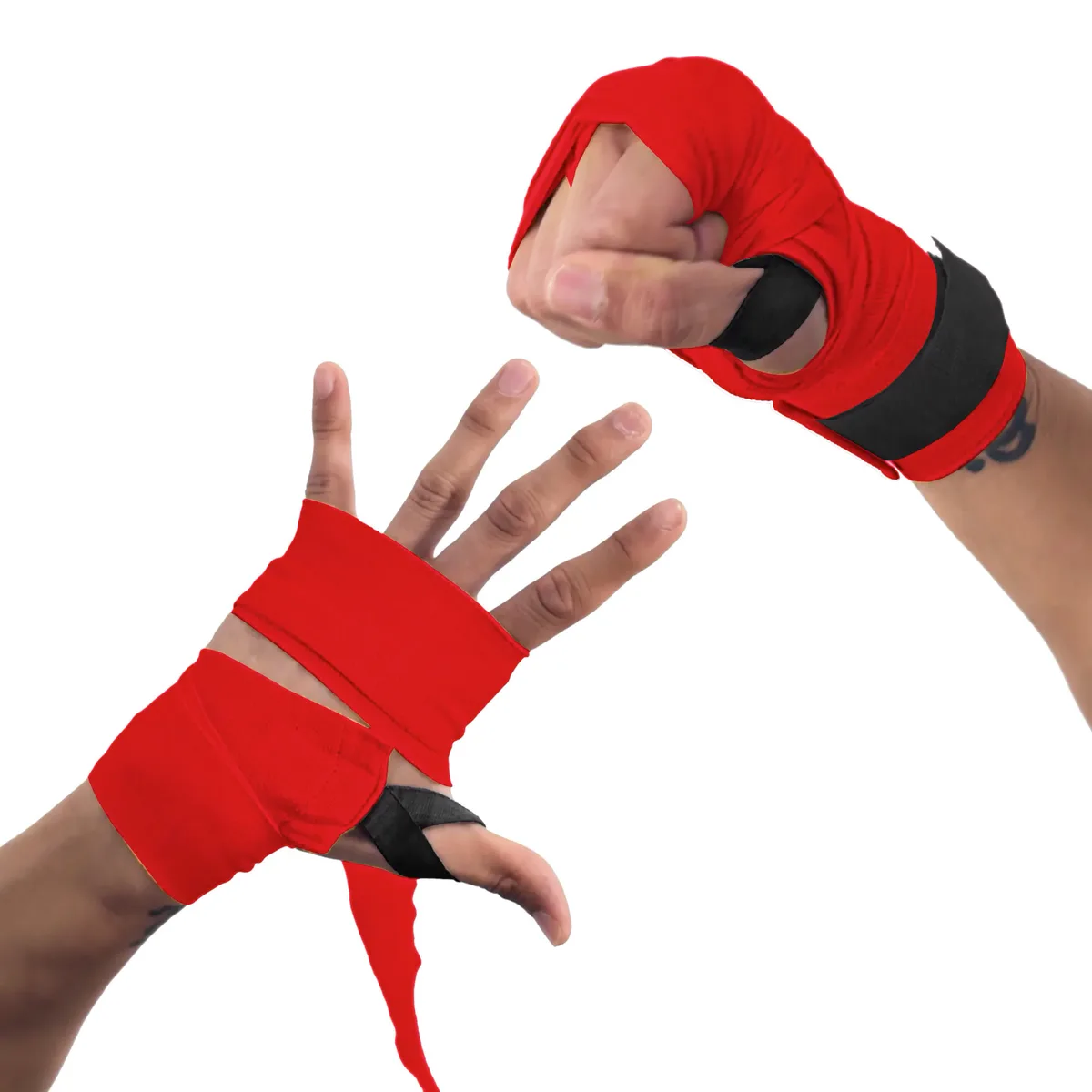 Бинти Everlast Нейлон 120 см Чорний Білий Червоний