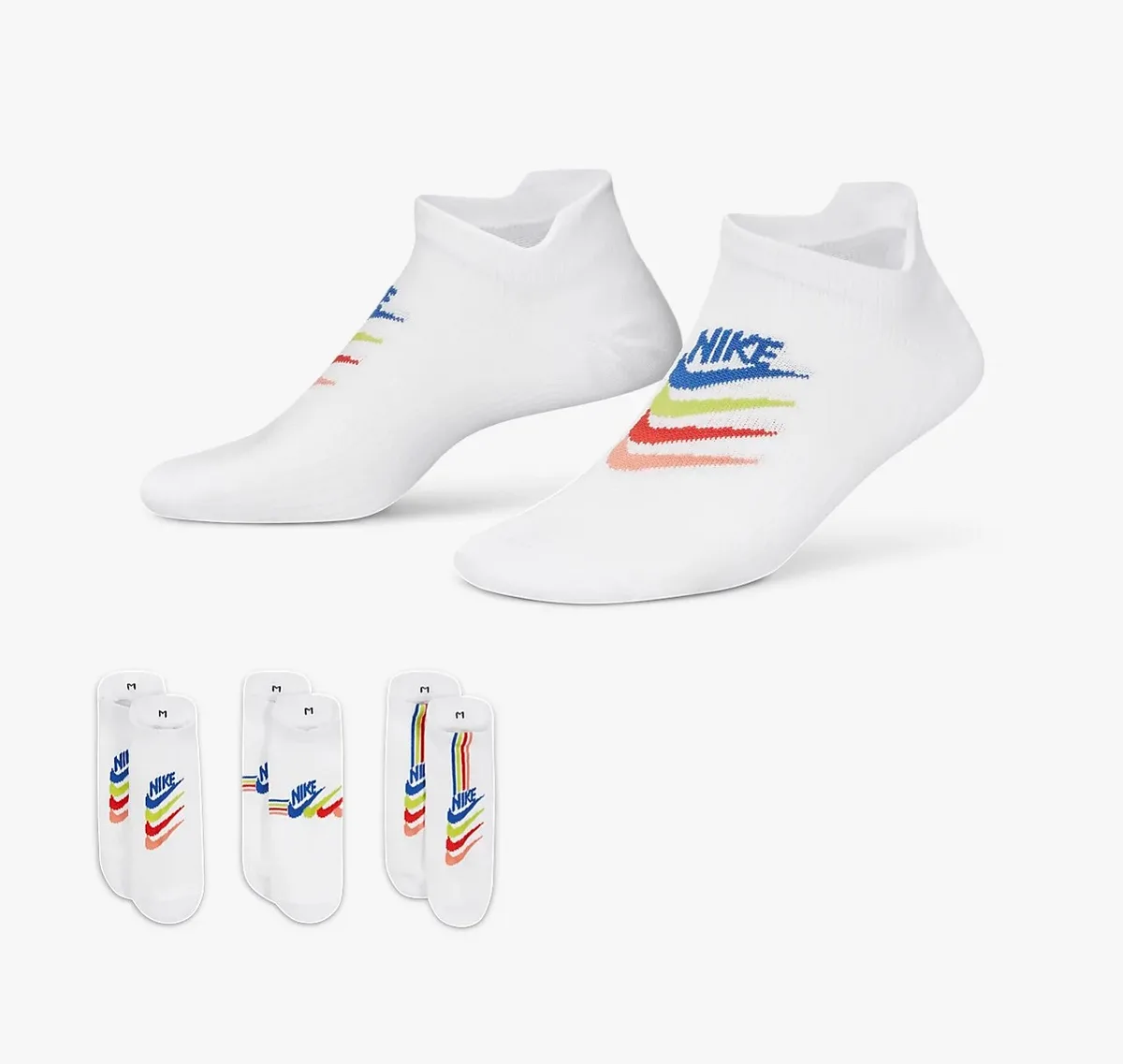 Шкарпетки NIKE поліестер 34-38 білий 3 пари