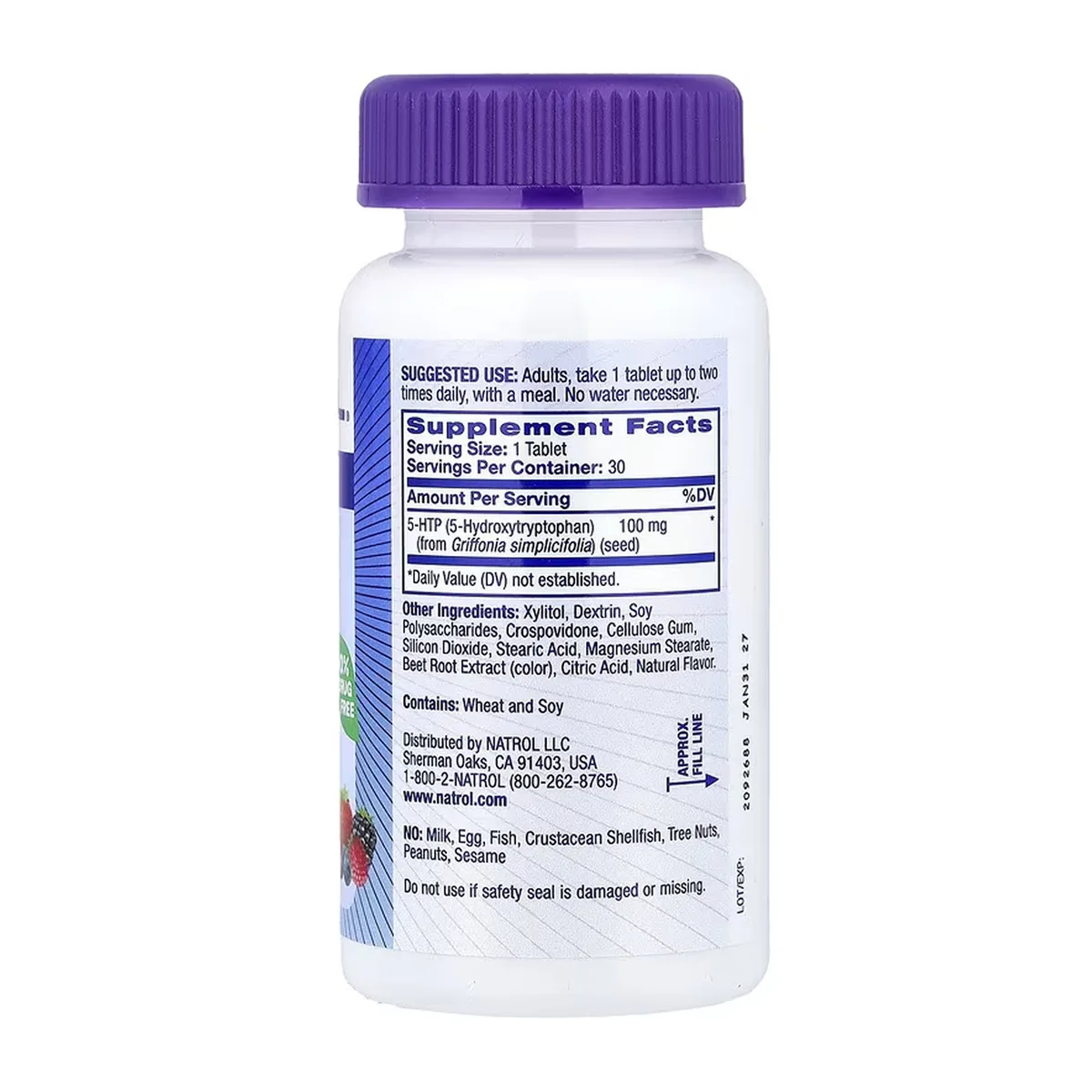 5-HTP Natrol швидкорозчинні таблетки 100 мг 30 шт