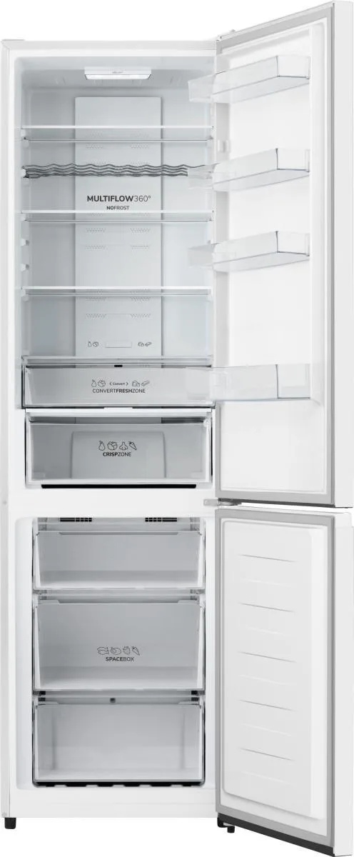 Холодильник Gorenje з нижньою морозильною камерою, 200х60х60 см, 2 двері, об'єм 238 (98) л, клас енергоефективності А+, NF+, зона