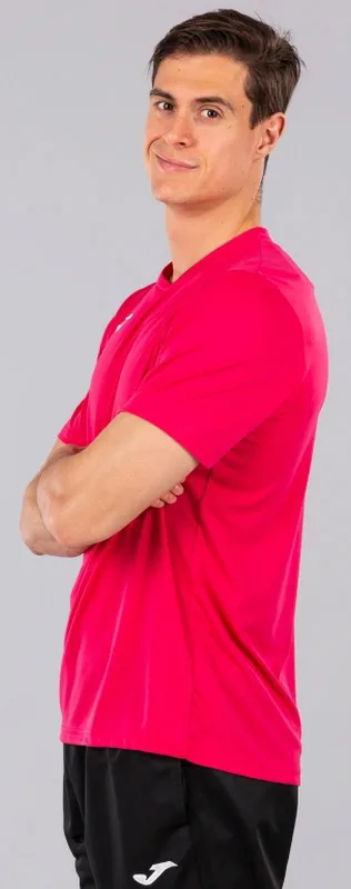 Футболка Joma 100% поліестер S малиновий Чоловіча
