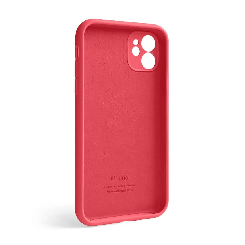 Чохол силіконовий для iPhone 12 червоний закрита камера