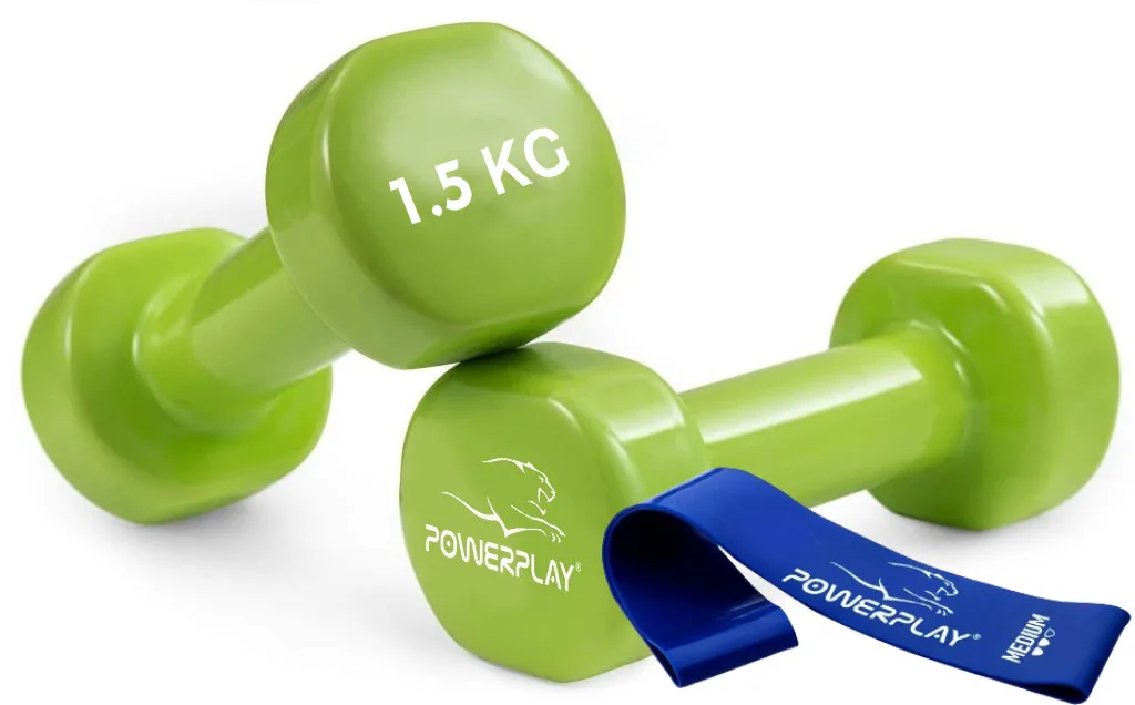 Гантелі вінілові Active Point 1,5 кг Зелений комплект 2 шт.