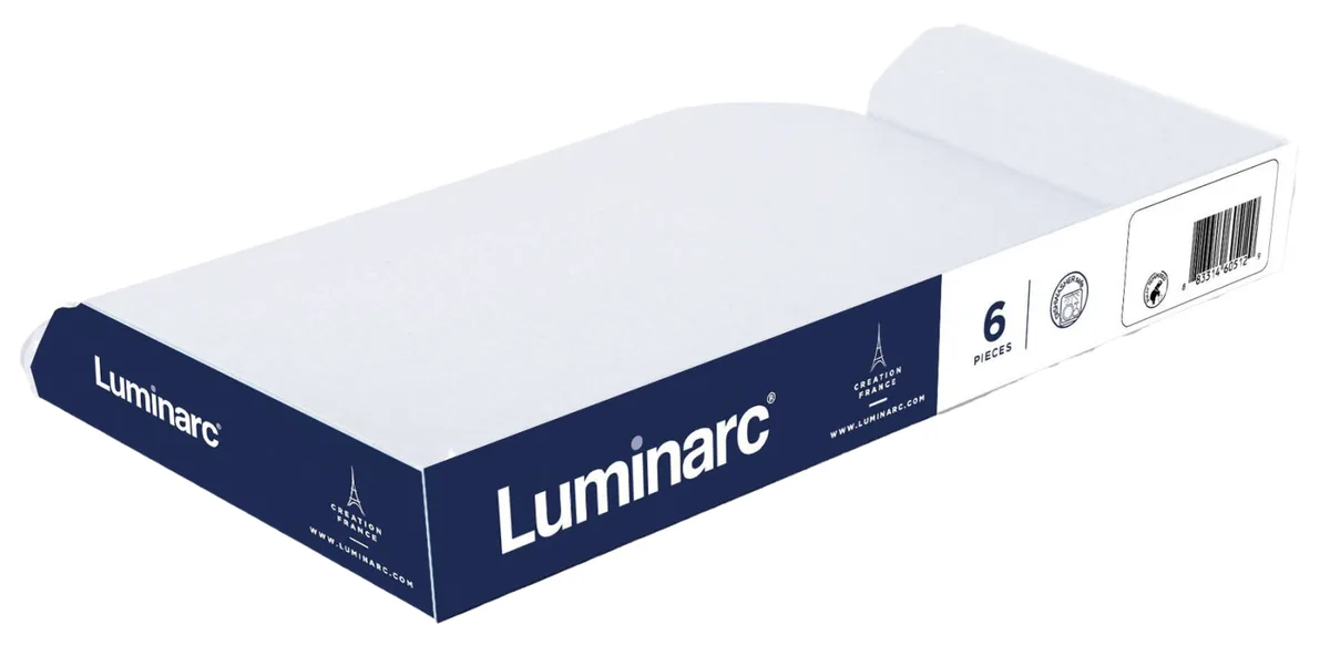 Набір чашок Luminarc загартоване скло 220 мл прозорі 6 шт
