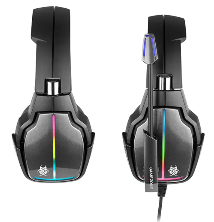 Комп'ютерна гарнітура Tracer провідна чорна 50 мм RGB 7.1