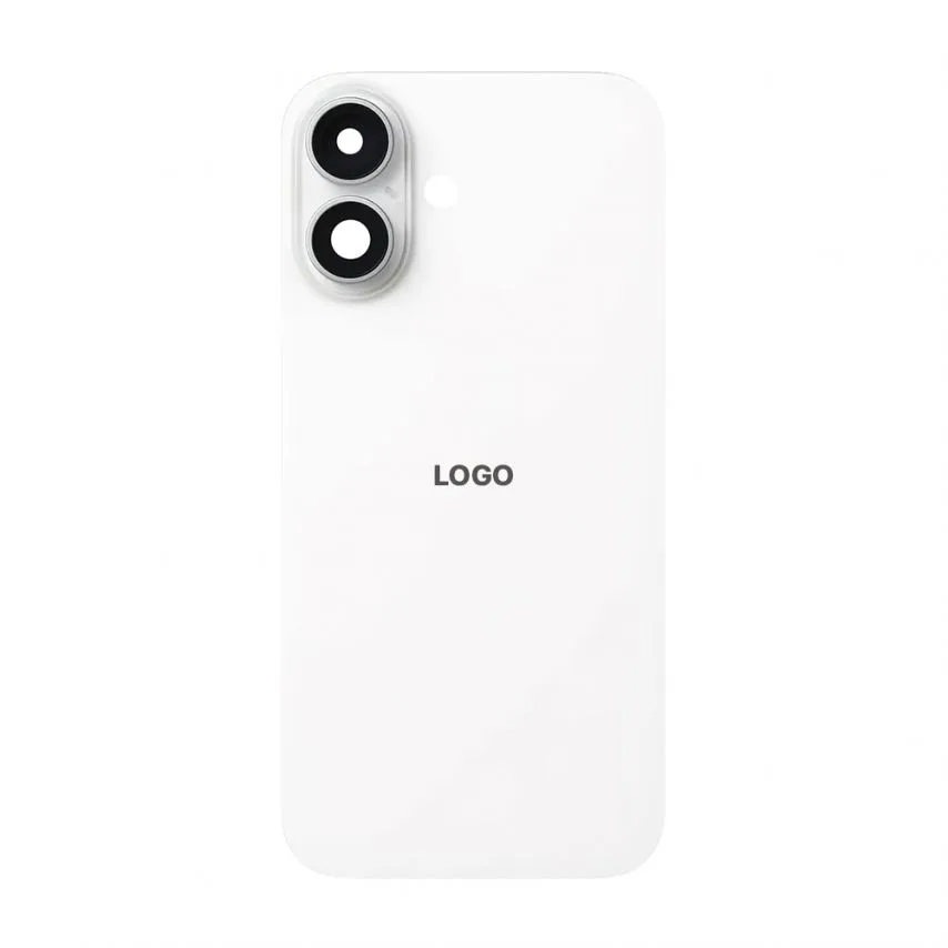 Задня кришка Apple iPhone 16 біла з рамкою і склом камери Original Quality