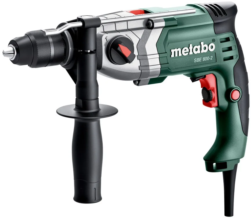 Ударний дриль Metabo 800 Вт швидкозажимний для домашніх робіт свердління та ударного буріння