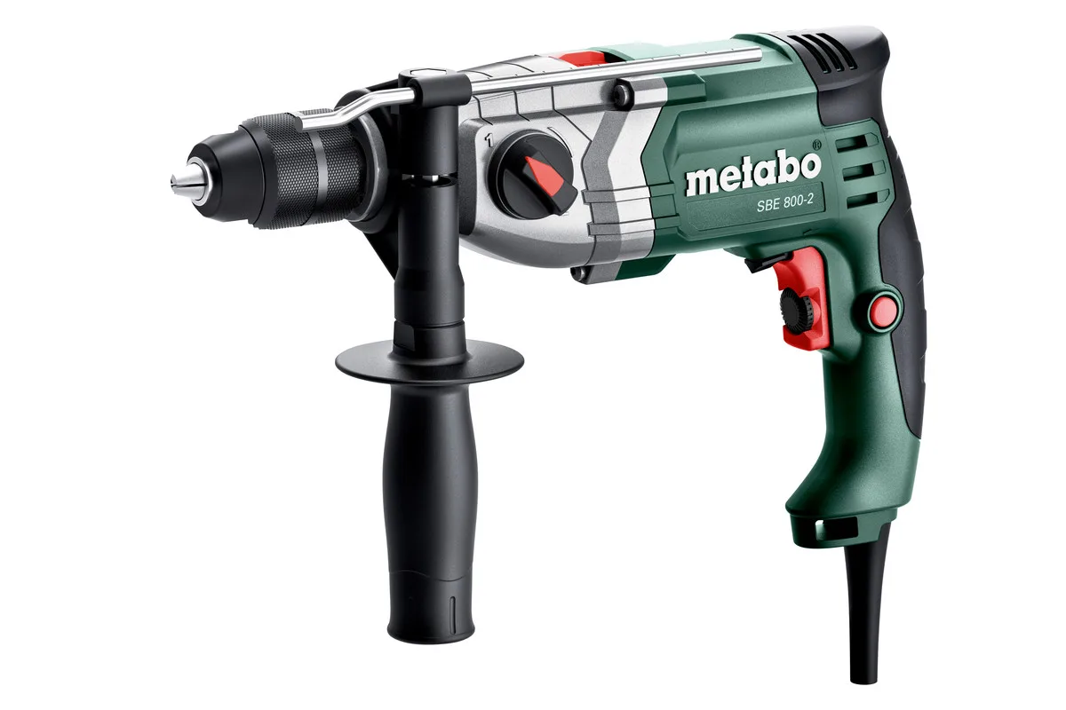 Ударний дриль Metabo 800 Вт швидкозажимний для домашніх робіт свердління та ударного буріння