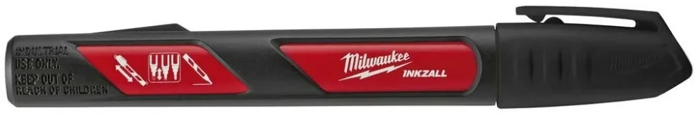 Маркер Milwaukee InkZAll водостійкий чорний для розмітки і креслення акриловий для професіоналів