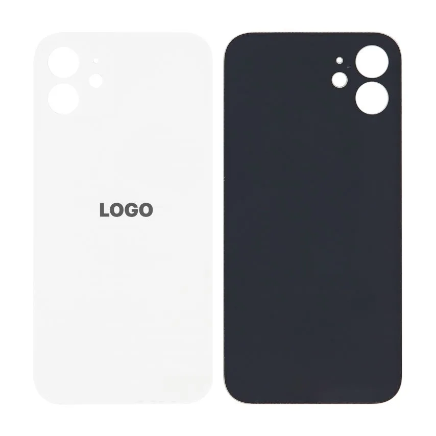 Задня кришка Apple iPhone 12 Original Quality  біла з великим вирізом під камеру