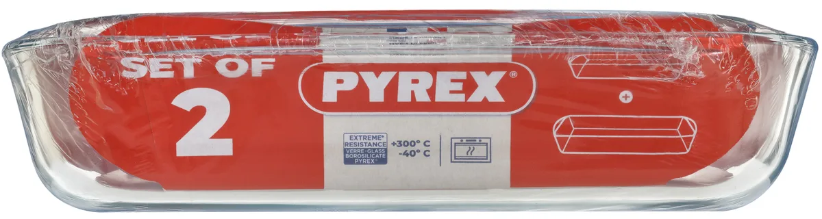 Набір форм для запікання Pyrex боросилікатне скло 40х27 см 35х23 см