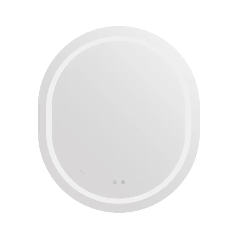 Дзеркало з LED-підсвічуванням Qtap Gemini 800х700 мм овальне антизапотівання сенсорне