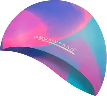 Шапка для плавання AQUA SPEED силікон OSFM мультиколор