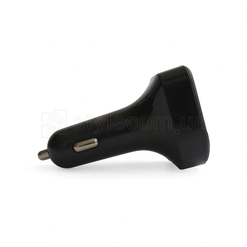 FM-трансмиттер Bluetooth, пластик, черный, 4 порта USB, мини-джек.