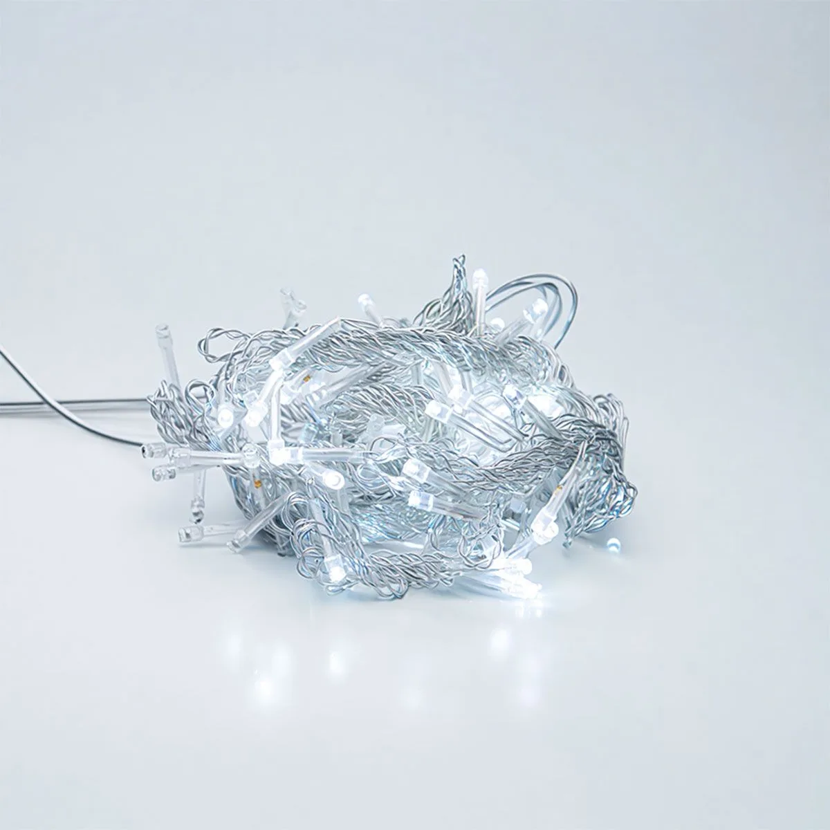 Новорічна гірлянда штора ПВХ 2х2 м біла 80 LED
