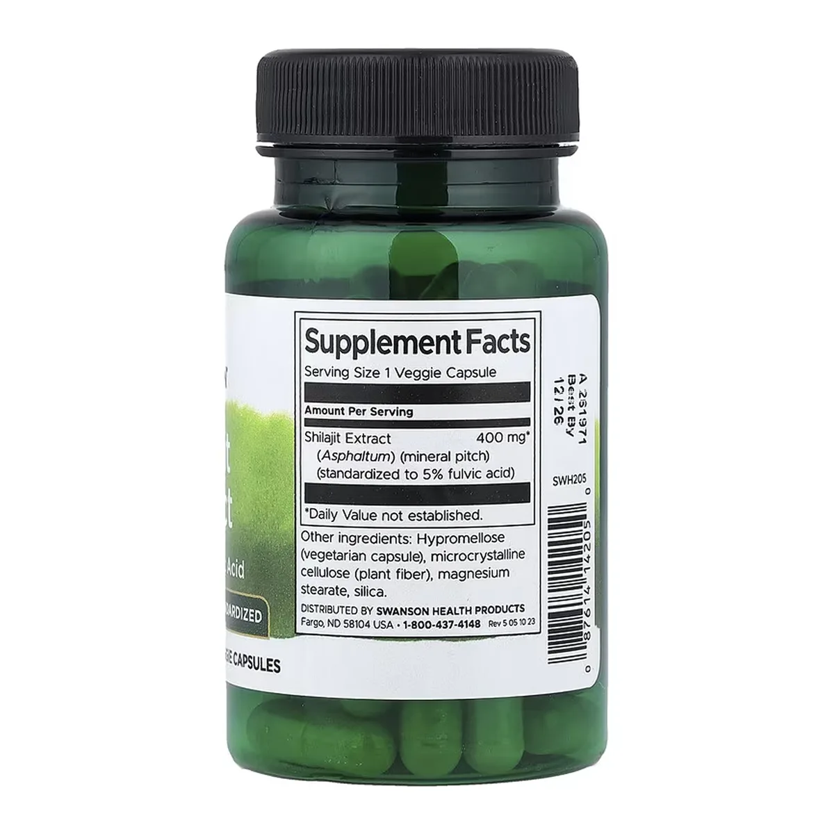 Shilajit Extract Swanson фульвокислота 400 мг 60 вегетаріанських капсул