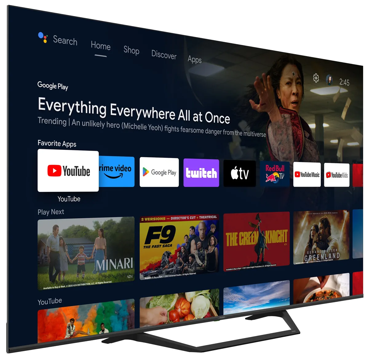 LED-телевізор Haier QLED 50 дюймів UHD Чорний