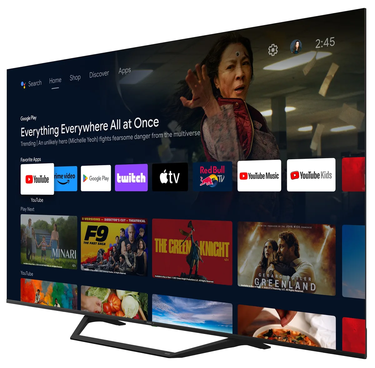 LED-телевізор Haier QLED 50 дюймів UHD Чорний