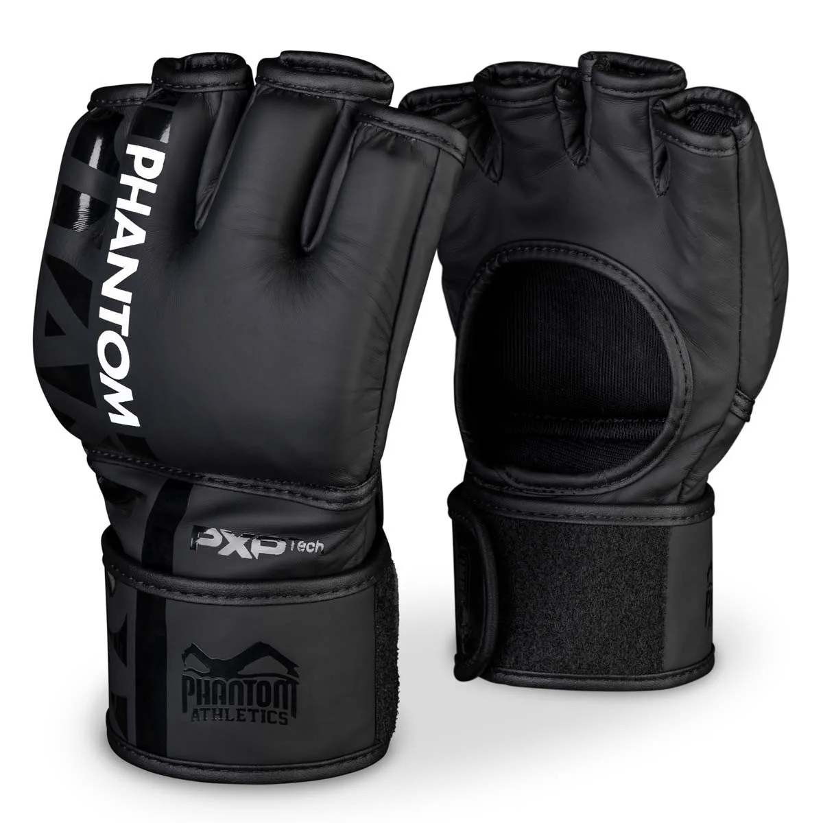 Рукавиці для ММА Phantom штучна шкіра L/XL чорні