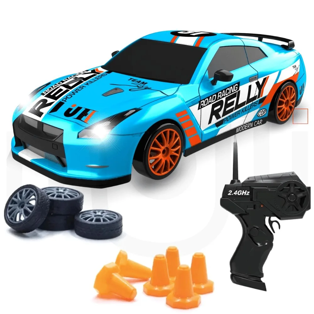 Радіокерована дрифтова машинка Nissan GT-R 1:24 LED підсвічування 18,5 см АБС-пластик