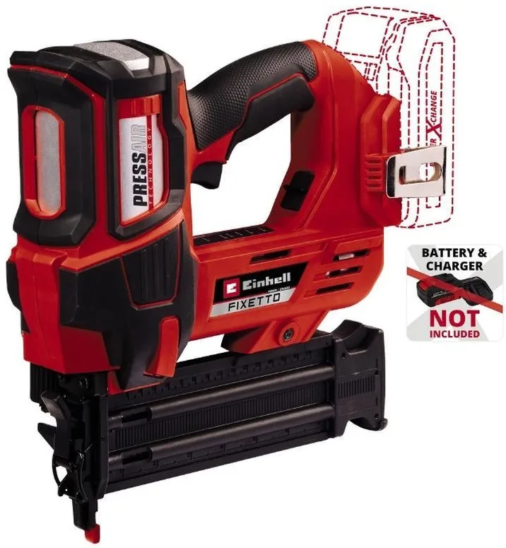 Акумуляторний цвяхозабивач Einhell Professional FIXETTO 18/50 N PXC 18В, 15-50мм, 60 ударів/хв, LED, 3.1кг (без акумулятора)
