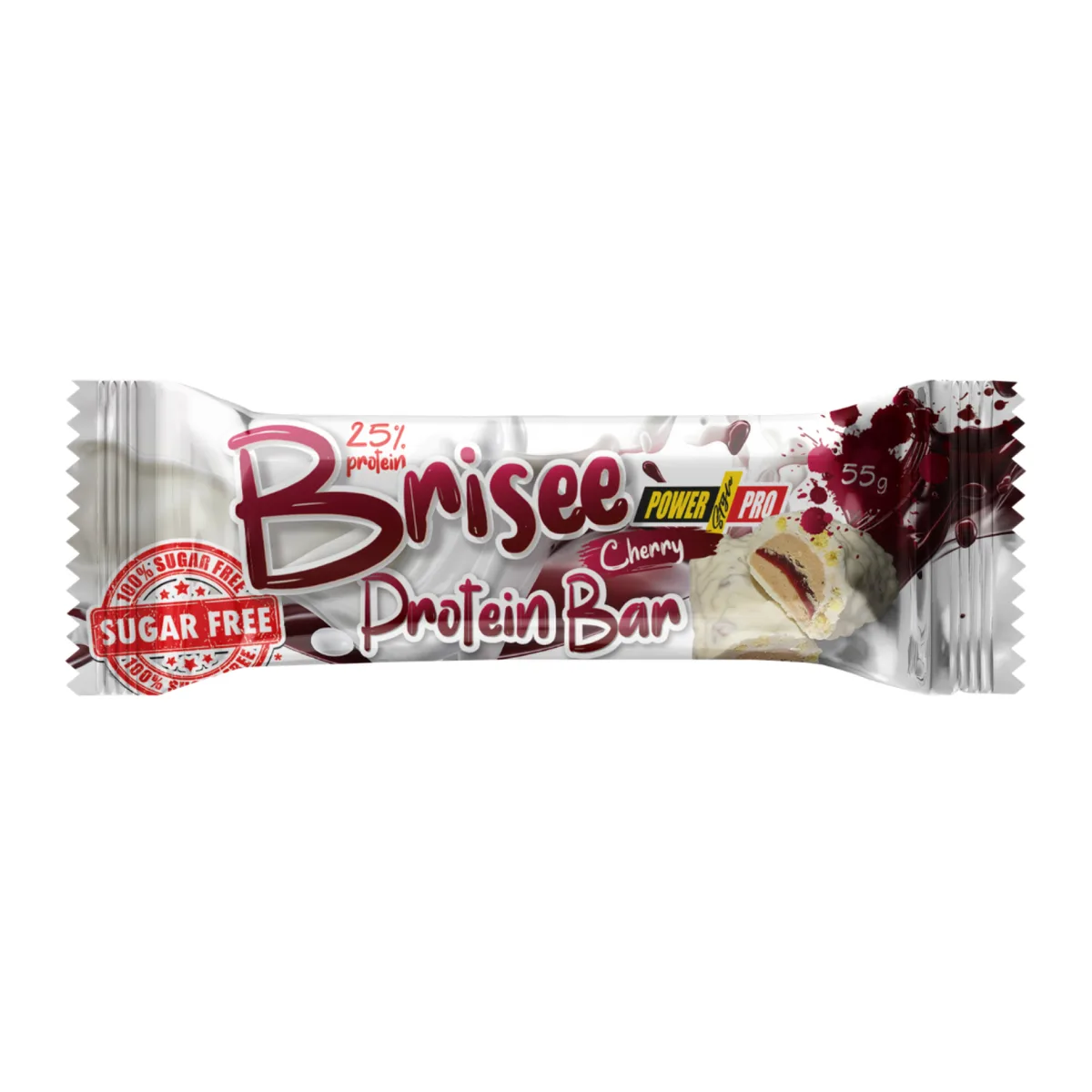 Батончик Brisee 25% протеїну 20х55 г Вишня