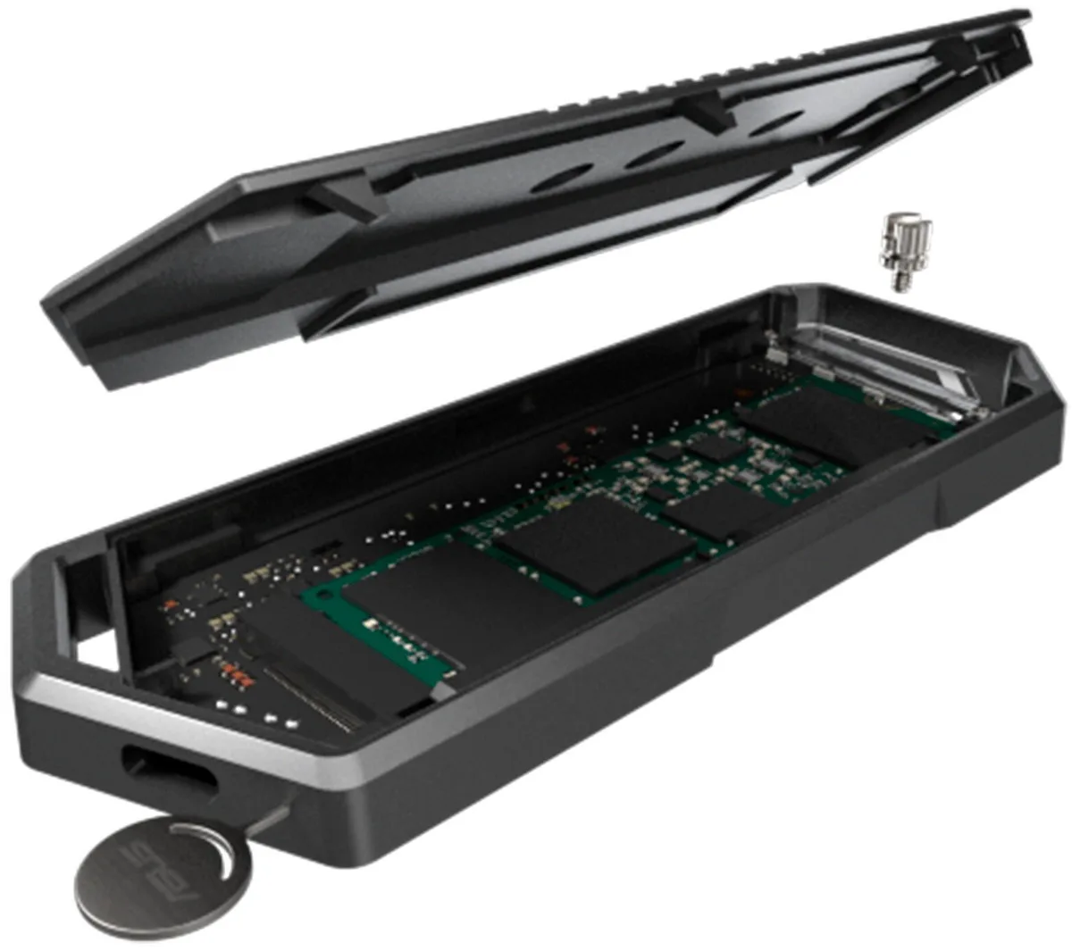 Портативный корпус ASUS для SSD ROG STRIX ARION LITE ESD-S1CL/BLK/G/AS Lite PCIe NVMe M.2 2230/2242/2260/2280 USB Type-C 3.2 Gen 2x