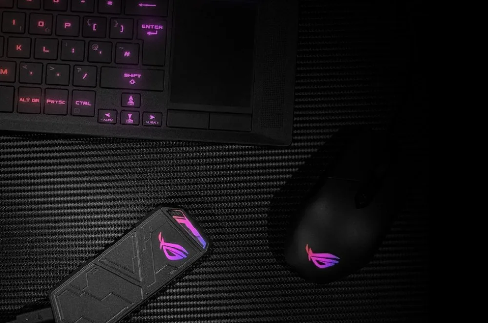 Портативный корпус ASUS для SSD ROG STRIX ARION LITE ESD-S1CL/BLK/G/AS Lite PCIe NVMe M.2 2230/2242/2260/2280 USB Type-C 3.2 Gen 2x