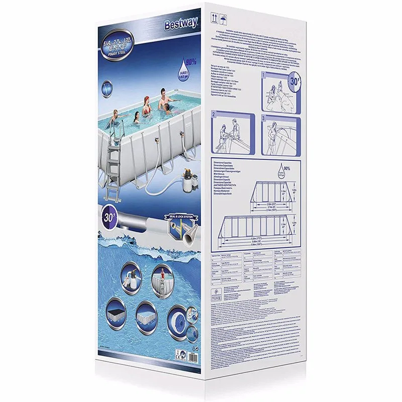 Каркасний басейн Bestway ПВХ 549х274х122 см Сірий