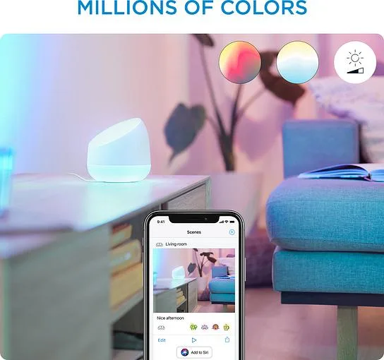 Світильник WiZ LED 9Вт 2200-6500К 640Лм RGB Wi-Fi розумний Dual Zonе