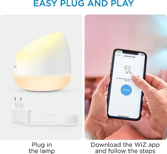 Світильник WiZ LED 9Вт 2200-6500К 640Лм RGB Wi-Fi розумний Dual Zonе