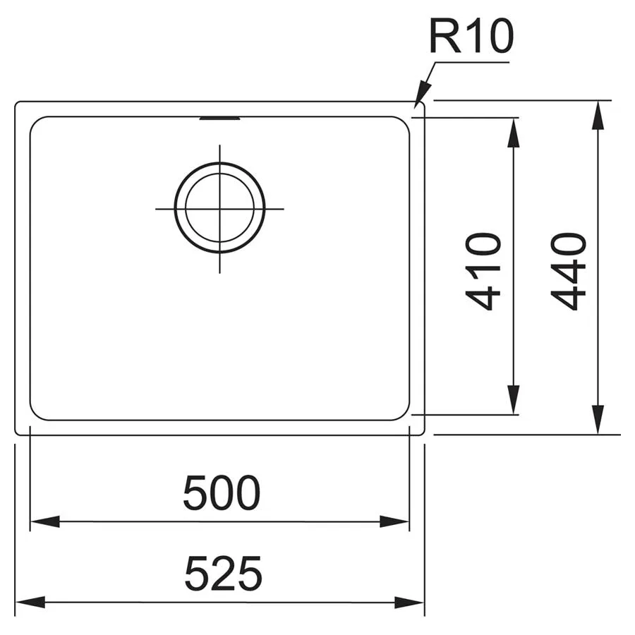 Мойка кухонная Franke Sirius SID 110-50 525x440x200 мм тектонайт белая