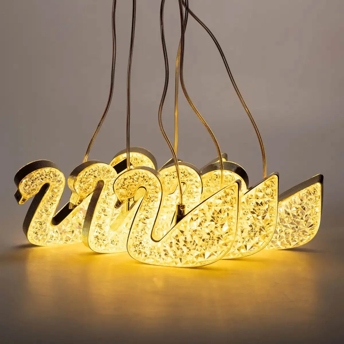 Гирлянда штора LED 3 м желтая 6 ламп Сваровски