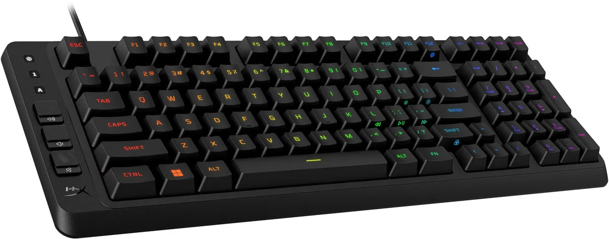 Клавіатура HyperX мембранна компактна 99 клавіш USB-A RGB чорна