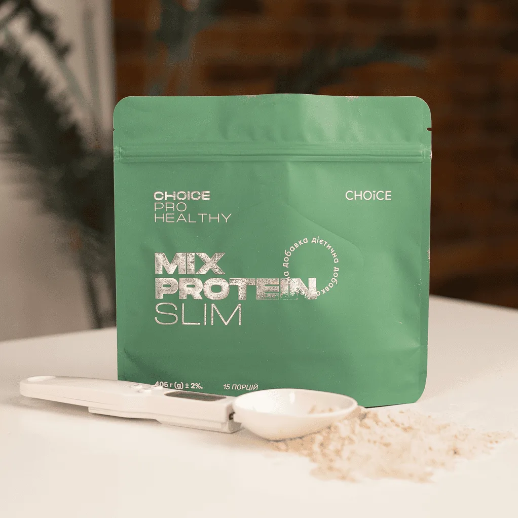 Choice Mix Protein SLIM — низькокалорійний поживний коктейль для інтенсивного схуднення, 405 г Чойс