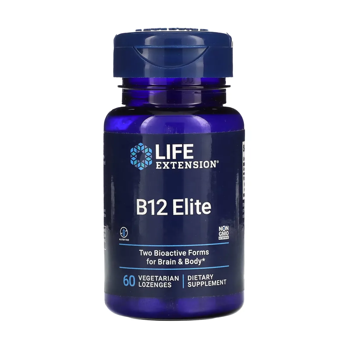 Витамин B12 Elite Life Extension 60 vcaps Без ГМО для мозга и организма