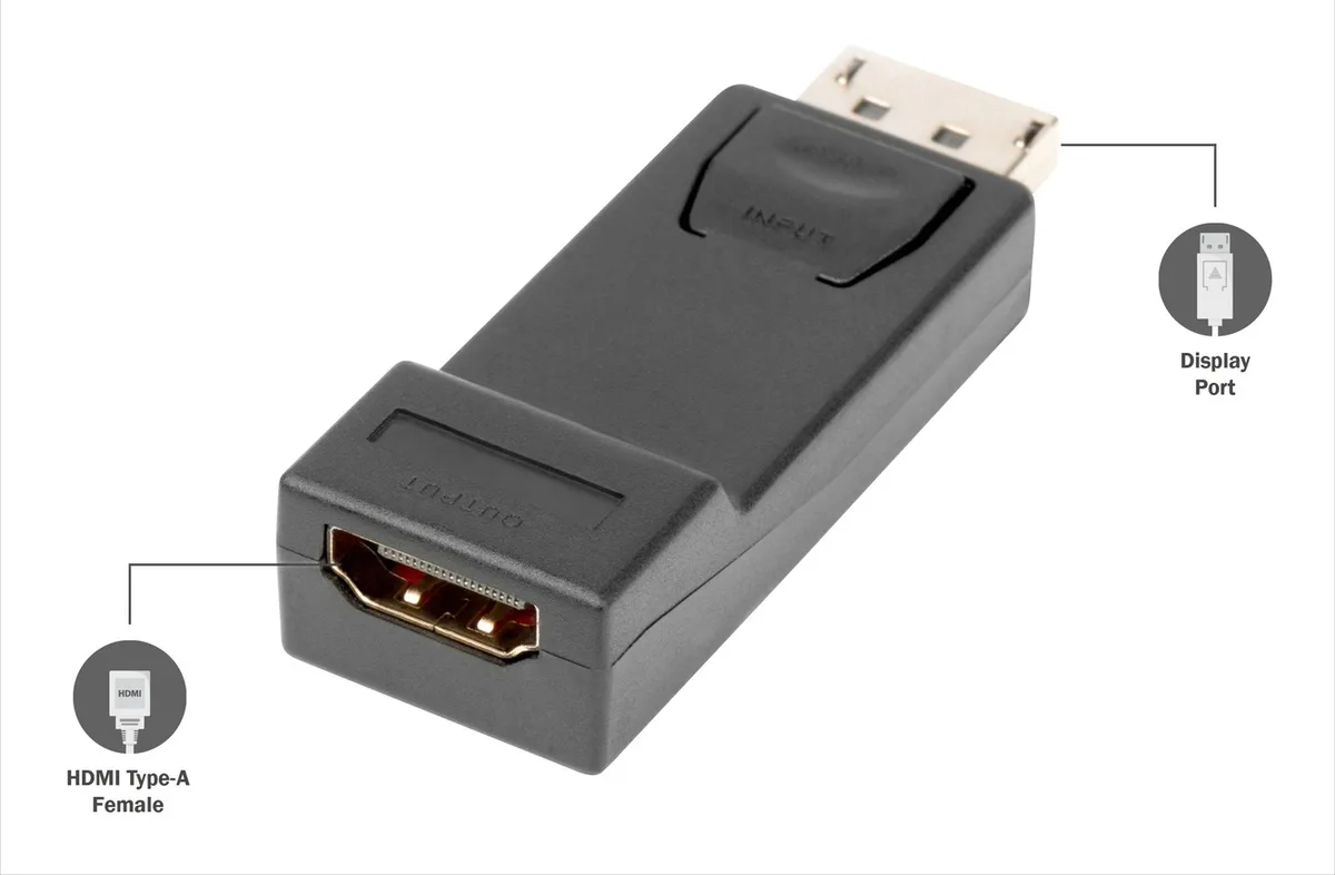 Адаптер DIGITUS DP 1.1 - HDMA A Full HD, M/F
