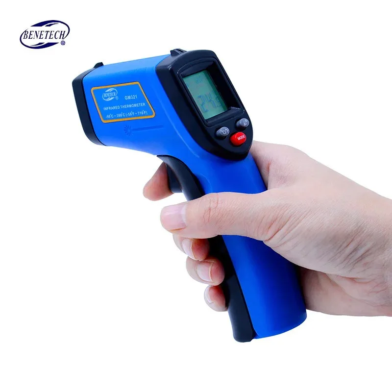 Пірометр інфрачервоний BENETECH GM321 -50-400°C ЖК екран синій