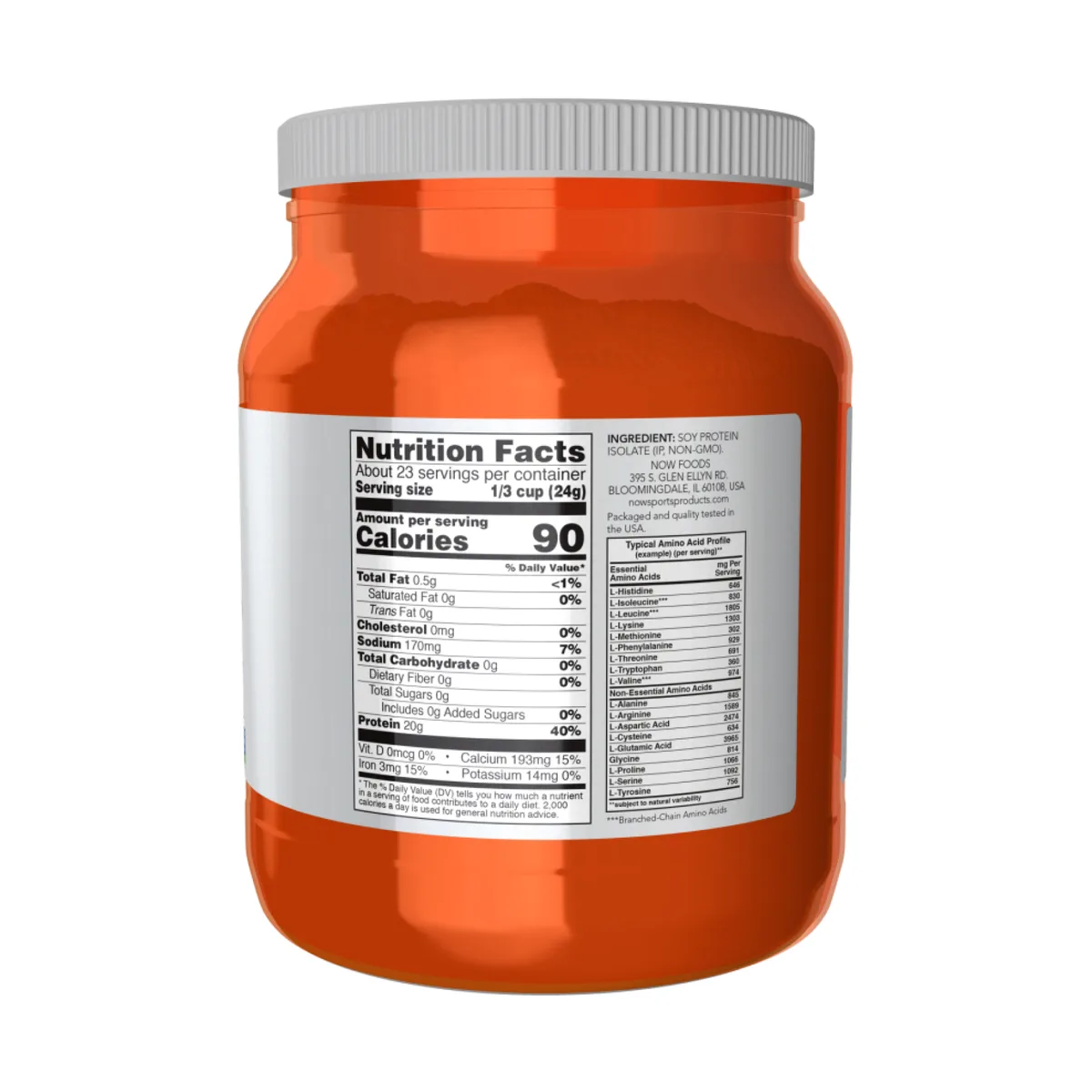 Ізолят соєвого білка Now Foods 907 г веганський без ГМО 20 г білка 0 г вуглеводів