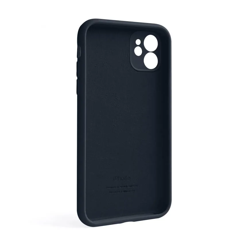 Чохол силіконовий для Apple iPhone 11  синій закрита камера