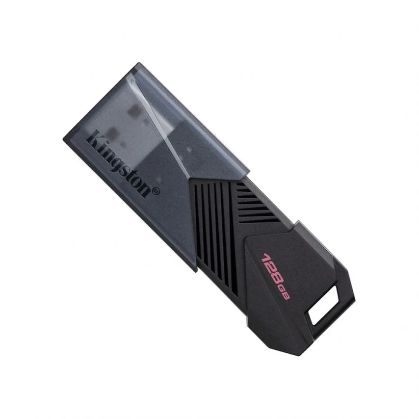 Флеш-пам'ять USB Kingston пластик 128Гб чорна USB 3.2