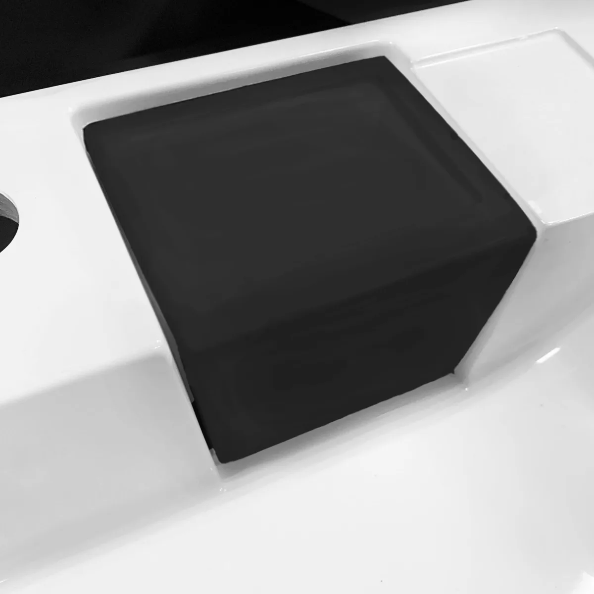 Раковина, умивальник Adamant WASHER NEW, штучний камінь, прямокутна форма, з отвором для змішувача, без переливу, 595.