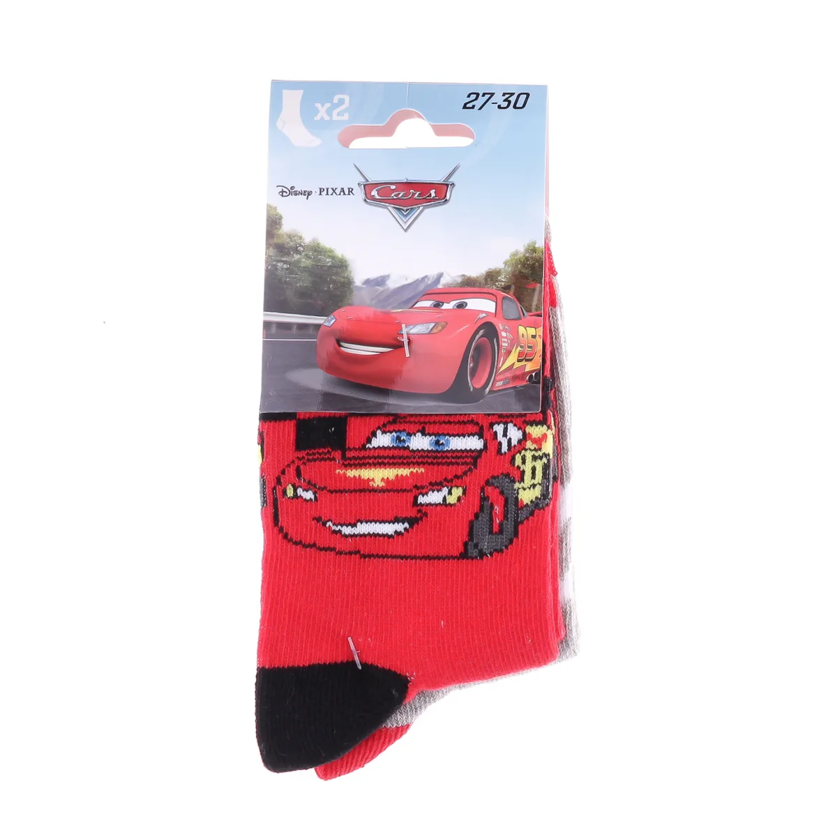 Шкарпетки CARS бавовна 31-34 червоний сірий